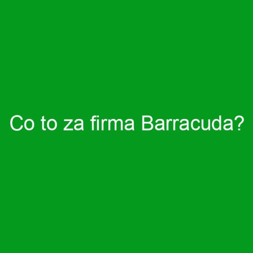 Co to za firma Barracuda?